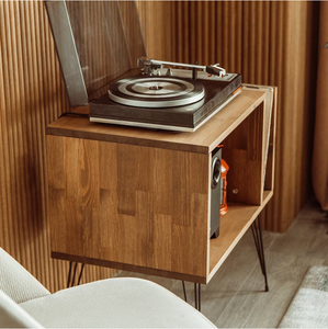 Soporte para <span class=keywords><strong>Tocadiscos</strong></span> Moderno y Personalizable de Alta Calidad con Gabinete de Madera Sólida para Uso en Oficina, Ecológico y que Ahorra Espacio - Product Image 6