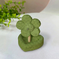 Bol à mâcher comestible en poudre d'herbe naturelle en forme de fleur, pour hamster, décoration de cage pour hamster syrien