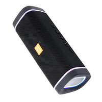 Speaker TG375 Wireless 5.3 untuk Luar Ruangan, Subwoofer Portable dengan Slot Kartu, Kabinet Plastik, Lampu LED RGB, dan Suara Surround