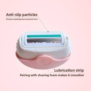 Nouveau <span class=keywords><strong>rasoir</strong></span> rotatif à triple lame en acier inoxydable pour l'épilation des aisselles et du maillot des femmes - Product Image 3