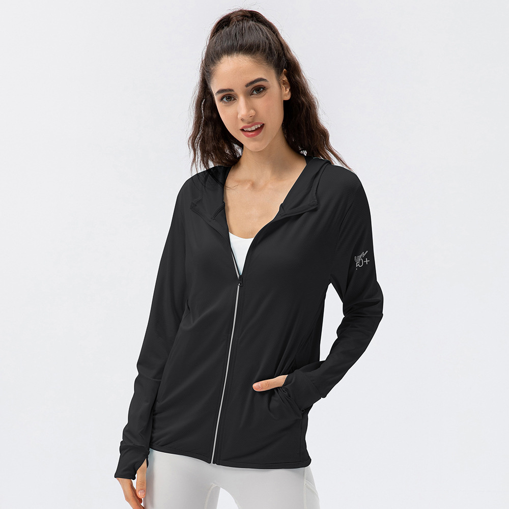 Солнцезащитная одежда из вискозы, дышащая верхняя одежда с капюшоном, с УФ-защитой, на молнии, на лето