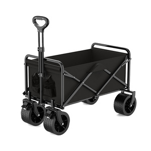 Cross-border Foreign Trade Spot Camping Cart Outdoor Portable <b>Trolley</b> Camp Car <b>Foldable</b> Picnic Off-road Wheel Double-Layer - Product Image 5