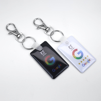 Porte-clés personnalisé intelligent avec code QR et puce NFC pour avis Google direct, carte époxy