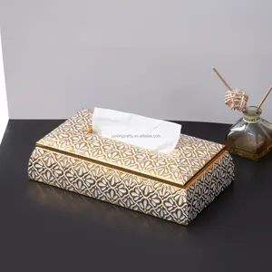 豪华装饰装饰矩形resin纸巾盒支架家庭办公汽车电视面巾盒餐巾纸