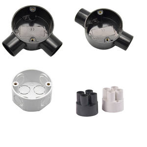 Raccord en T rond en <span class=keywords><strong>PVC</strong></span> 16 20 25 Boîte de jonction en plastique Montage en surface Conduit de branchement Accessoires - Product Image 5