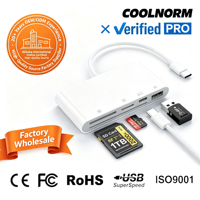 Lecteur de cartes Type-C multifonction intelligent avec prise en charge SD/TF/eSIM/IC, adaptateur OTG externe pour clé USB