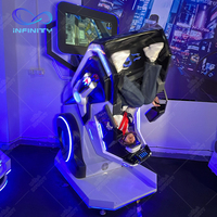360 °   Simulador de Montaña Rusa con Realidad Virtual, Plataforma de Movimiento Dinámico Infinito con Experiencia Inmersiva 4K para Parques de Atracciones y Centros Comerciales