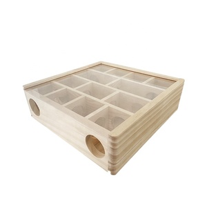 Túnel de Madera para Hámster, Juguete Laberinto con Múltiples Cámaras, Escondite, Juego de Buscar y Encontrar, Casa de Actividades para Excavar y Hacer Buracos - Product Image 3