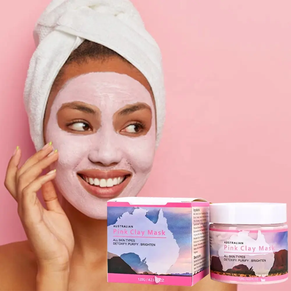 manufacturers custom gets rid of skin dullness remove dead cells purifying pores glowing and radiant pink clay mask