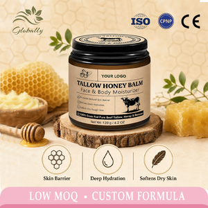 Baume Fouetté au Suif Hydratant <span class=keywords><strong>Visage</strong></span> et Corps Sans Parfum, Suif de Bœuf Biologique Nourri à l'Herbe, Miel et Cire d'Abeille 120g, Marque Privée, Vente en Gros OEM - Product Image 1