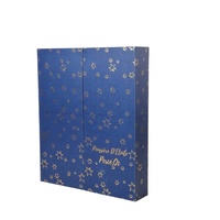 2026 détail personnalisé bleu marine noël fondre bougies boîte à nourriture 25 calendriers de l'avent en chocolat mat stratification gaufrage impression