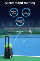 Asistente de Voz Inteligente con IA, Robot Lanzapelotas de Tenis, el Más Popular y Novedoso, Juego de 140 Pelotas de ABS, T7 Pro, de la Fábrica China SIBOASI