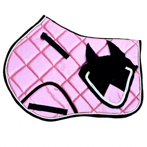 Professional English Horse Riding Tack Set Cotton Saddle Pad Shock Absorbing <b>Boots</b> Anti Fly Ear Cover for Dressage and Show - Product Image 1