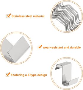 Lot de 50 pièces pour réparation de serre, comprenant 25 clips de fixation de panneaux de type W de 95 mm et 25 clips de fixation de panneaux de type Z, clips de vitrage de serre en acier inoxydable - Product Image 4