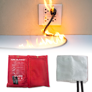 Non Toxic Soft Firefighter Specialized Fiberglass Fire Blanket with Flame Retardant Feature <b>Heat</b> Resistant Home Use - Product Image 1