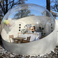 Tente bulle transparente gonflable d'extérieur en PVC pour observation des étoiles, maison-bulle, hébergement, camping, fête, événement, décoration, chambre moderne ciel étoilé