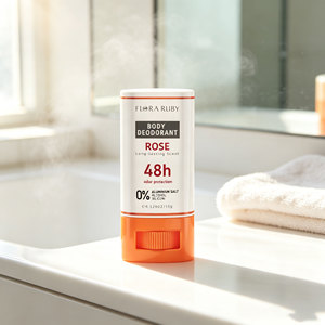 Desodorante en Barra Flora Ruby Sin Aluminio, Control de Olor por 48 Horas, Tamaño Compacto de 15g para Uso Diario - Product Image 1