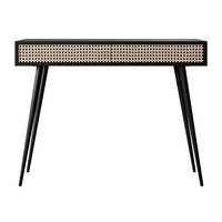 Bureau d'ordinateur moderne pour la maison, table de maquillage en rotin avec tiroir