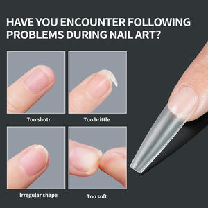 240pcs Extra <span class=keywords><strong>Long</strong></span> Frosted Nail Capsules Couverture Complète Stiletto Coffin Français Faux Faux Soak Off Gel Nail Tips Acrylique Press on - Product Image 4