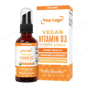 Integratori vegani Halal Private Label 60ml di vitamina D3 10000 Spray liquido IU per supporto immunità ossea - Product Image 1