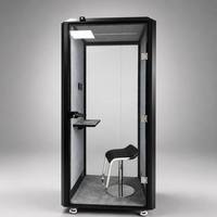 Cabine de bureau insonorisée portable pour 1 personne, directement de l'usine, avec verre feuilleté de 5 mm, acoustique, silencieuse, pour appels téléphoniques