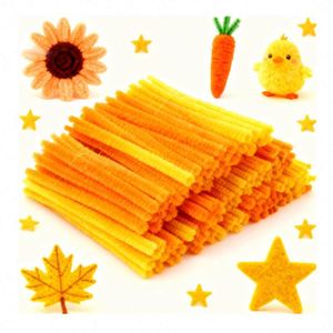 ชุดอุปกรณ์ศิลปะเชนิลล์พรีเมียม สีสันปรับแต่งได้ ลวดกำมะหยี่นุ่ม สำหรับเด็ก DIY งานฝีมือเพื่อการศึกษา ดอกไม้ประดับตกแต่ง - Product Image 4