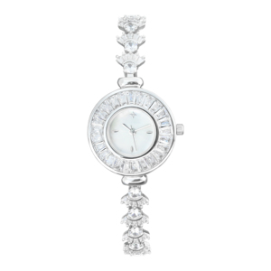 Elegant Women's Dress <b>Watch</b> Shiny Diamond-Encrusted Alloy <b>Case</b> MOP Dial Waterproof Fashion Ladies Quartz <b>Watch</b> - Product Image 1