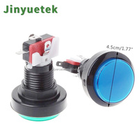 JY Factory Best Price Custom Durable 45mm 5/12/24V LED Illuminated Momentary Video Arcade Game Push Button Plastic 1 Year