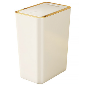 Poubelle rectangulaire Houhin 8201, anti-odeur, avec couvercle, grande capacité, pour la maison, la salle de bain, la cuisine, le salon - Product Image 3