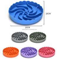 HomyPawz Tapis de léchage pour chien à ondulations spirales, résistant au lave-vaisselle, distributeur de nourriture lent, puzzle d'enrichissement pour chien avec ventouse