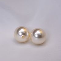 Perles d'imitation demi-percées de haute qualité, perles rondes en verre pour la fabrication de bijoux, perles en vrac - Vente de stock