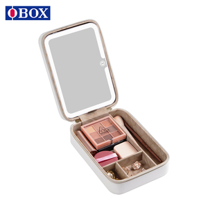 Pochette à maquillage portable en <span class=keywords><strong>cuir</strong></span> OBOX avec luminosité réglable, organisateur professionnel pour les maquilleurs de mariage, scène de mariage - Product Image 1