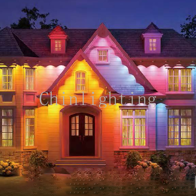 Chinlighting Smart IP67 Waterproof Permanent Outdoor RGB Eaves String Lights - Christmas Party Decor