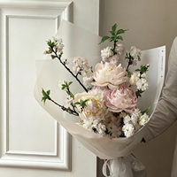 Papier de soie translucide pour emballage floral, papier calque mat givré pour bouquets, matériel d'emballage floral, fournitures pour fleuristes