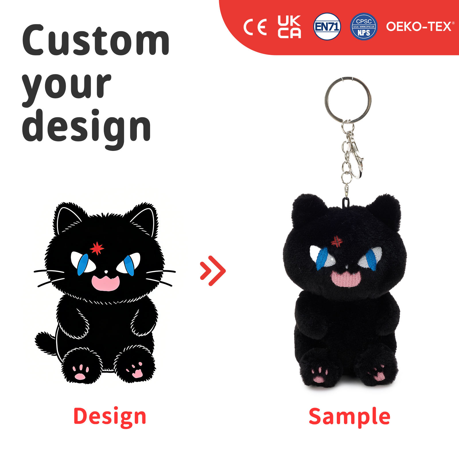 Custom Plush Keychain