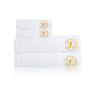Set di asciugamani da bagno in cotone pettinato di lusso 4 pezzi <span class=keywords><strong>Per</strong></span> Set - Product Image 5