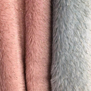 Pelliccia di coniglio finto in poliestere artificiale stile moda con tessuto di peluche in filo d'argento per giocattoli - Product Image 4