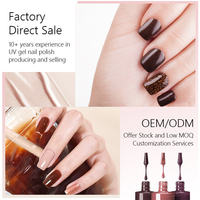 Gel UV Usine Vente en gros Bas quantité minimale de commande Personnalisé Ongles Manucure Salon Peinture Art Vernis Longue Durée Brun Couleur Gel Vernis à Ongles