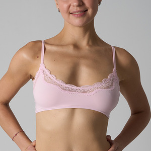 <span class=keywords><strong>Reggiseno</strong></span> Bralette in Stile Francese con Delicato Pizzo, Senza Ferretto, Effetto Nudo, Leggero ed Elegante, Scollo a V, Intimo per Donne - Product Image 1
