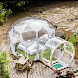 פופולרי PVC שקוף בועה בית קמפינג מתנפח כיפת אוהל עמיד למים ברור חדר מתנפח בועת אוהל