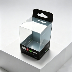 Boîte cadeau transparente personnalisée en PVC pour chargeur mobile, boîtes en plastique transparent APET pour batterie externe pour l'électronique grand public - Product Image 1