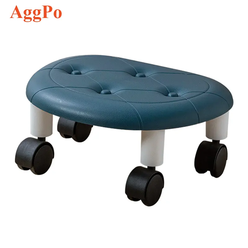 Poulie tabouret bas chambre minimaliste moderne roue universelle banc en plastique ménage salon enfants petit tabouret à roulettes