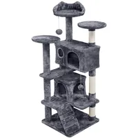 Nouveau produit luxe confortable grand arbre à chat maison condos chat en bois sisal corde arbre à gratter tour pour de nombreux chats