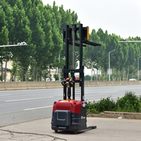 Chariot élévateur électrique 48V avec batterie au plomb, chariot élévateur à conducteur assis, mât simple, déplaceur latéral, pneus pleins pour manutention en entrepôt