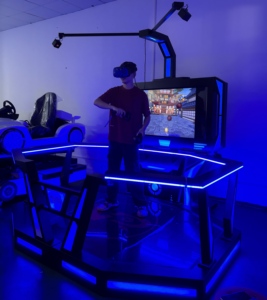 Plateforme de Jeu VR 9D à Détection de Mouvement, Console de Jeu VR, Simulateur de Marche VR, Plateforme de Jeu de Réalité Virtuelle Intérieure - Product Image 1