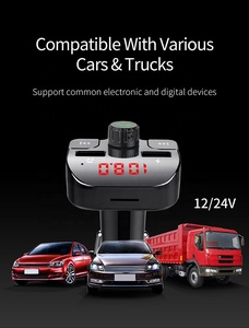 Gxykit G15 Điều Biến Đài Phát Thanh Không Dây Kép USB Nhanh Chóng Xe Hơi Sạc <span class=keywords><strong>Bluetooth</strong></span> 5.0 FM Transmitter Tai Nghe Âm Nhạc Âm Thanh Xe Hơi MP3 P - Product Image 3