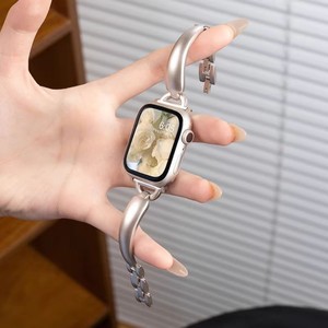 <span class=keywords><strong>Correa</strong></span> de Reloj Metálica Win-Win para <span class=keywords><strong>Apple</strong></span> <span class=keywords><strong>Watch</strong></span> 11 10, Brazalete de Cadena para <span class=keywords><strong>Mujer</strong></span>, <span class=keywords><strong>Correa</strong></span> de Lujo para iWatch - Product Image 4