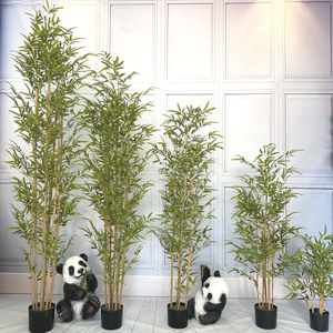 Toptan kapalı dekorasyon simülasyon bambu bitki <span class=keywords><strong>pot</strong></span> ile özelleştirilmiş plastik bitkiler yapay bambu ağacı - Product Image 1