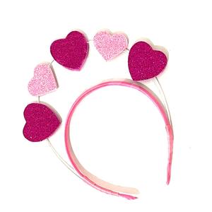 Diademas de Fieltro con Forma de Corazón para Niñas, Diademas de Color Sólido, Talla Única, Regalo para Fiestas de Navidad, Accesorios para el Cabello - Product Image 1