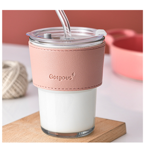 Tazza di <span class=keywords><strong>caffè</strong></span> di grande capacità minimamente progettata con sigillo antipolvere <span class=keywords><strong>e</strong></span> bambù di paglia ambrata torna a scuola - Product Image 6